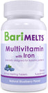 BariMelts Bariatric Multivitamin with Iron - 60 Fast-Dissolving Tablets, Sugar-Free, Natural Blueberry Flavor