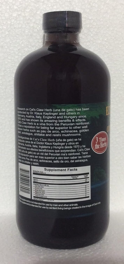 Ezzeac Plus Cat's Claw - Nature's Unique 16 oz. Concentrate - Premium Herbal Tea, All Natural Advanced Formula