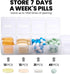 Sukuos Extra Large Weekly Pill Organizer - 7 Day Daily Pill Box Case for Arthritis with Clear Lid for Vitamins (White)