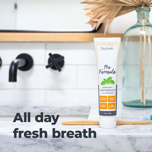 Oxyfresh Pro Formula Fresh Mint Toothpaste – Gentle Low Abrasion, Cosmetic Fluoride Free, 5.5 oz.