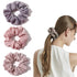 Ivyu Silk Satin Scrunchies, No Crease Hair Ties for Women, Thick Ponytail Holders with Soft Elastic Bands