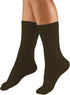 Truform Compression Socks, 15-20 mmHg, Men's Crew Length Mid-Calf Cushion Foot Socks, Brown, Large