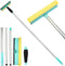 51" Squeegee for Window Cleaning - 2 in 1 Window Cleaning Squeegee Kit with Dual Side Rubber & Sponge