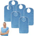 OUDI LINE Adult Bibs for Eating, Waterproof Clothing Protector with Premium Terry Cloth(Blue)