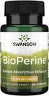 Swanson Bioperine Nutrient Absorption Enhancer 10 Milligrams, 60 Capsules