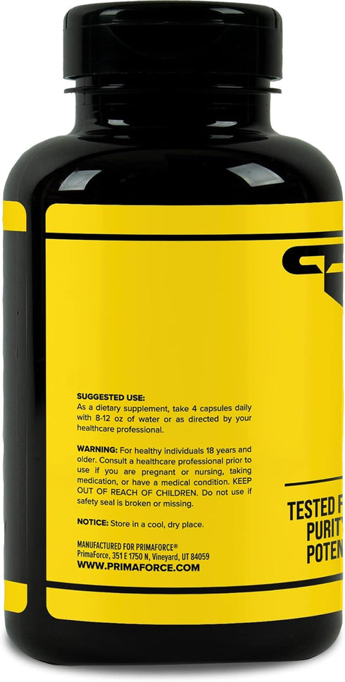 Primaforce Creatine Monohydrate Capsules - 240 Capsules, 3,000mg per Serving, Gluten Free