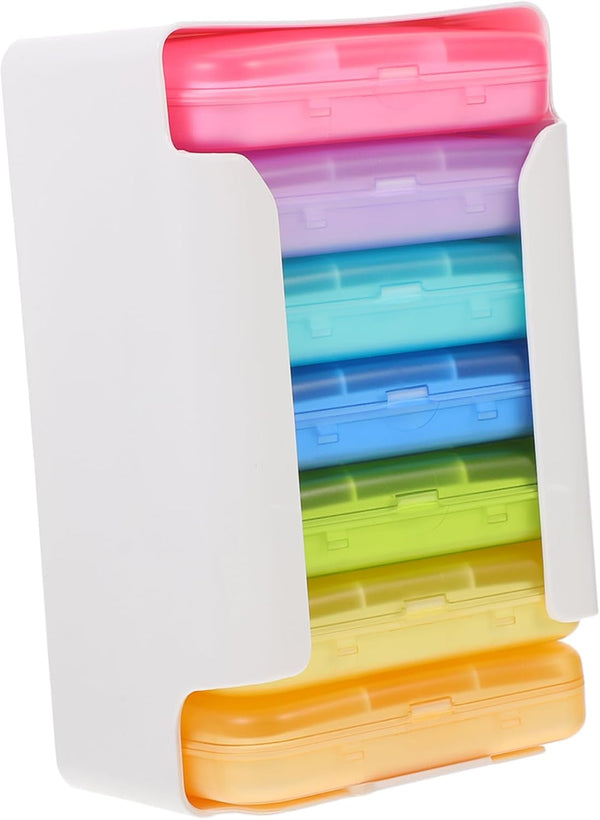 NOLITOY Weekly Pill Organizer Travel Pill Case Portable Medicine Case Organizer Cute