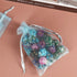 HRX Package 100pcs Organza Favor Bags 4 x 6 inch, Light Blue Mesh Drawstring Sheer Jewelry Pouches for Baby Shower Party