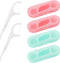Dental Floss 4 PCS Travel Case - Portable Refillable Dental Floss Picks Organizer 40 Picks