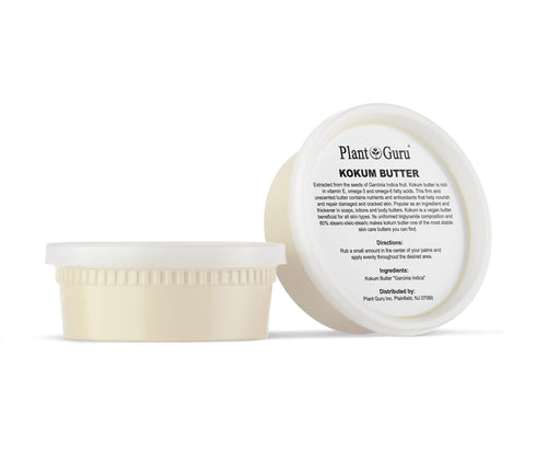Raw Kokum Butter 8 oz, 100% Pure Natural Cold Pressed for Skin, Body, Hair Moisturizer, DIY Creams
