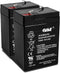 Casil 6V 4.5AH CA645 Replacement AGM SLA Rechargeable Battery with F1 Terminal (2 Pack)