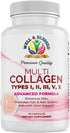 Multi Premium Collagen Supplements for Women with Vitamin C, E - Anti Aging Skin Care, 90 Capsules