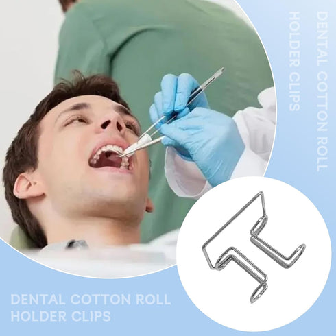 4-Pack 1MM Dental Cotton Roll Holder Clips - Autoclavable Stainless Steel for Dental Isolation Tools