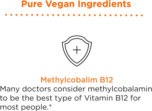 nbpure Organic & Vegan Methyl B12 Spray – 500mcg Liquid for Energy, Mood & Nerve Support for Women, Men, Kids