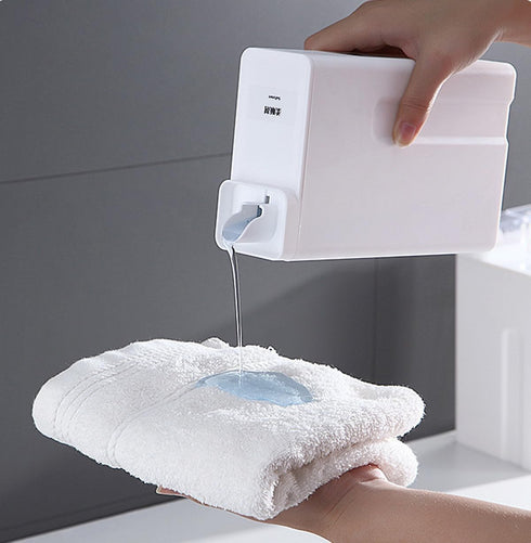 Laundry Detergent Dispenser - Large Pump Bottle, 32oz/1Liter, Suitable for Soap, Beads, Washing Powder, White