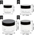 ZEJIA 20 Gram Plastic Cosmetic Jars with Lids, 20 Pieces Small Travel Size Containers for Beauty Products.