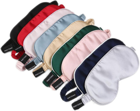 Mulberry Natural Silk Sleep Mask, Super Soft Eye Mask for Adults with Elastic Strap, 9 Color Options