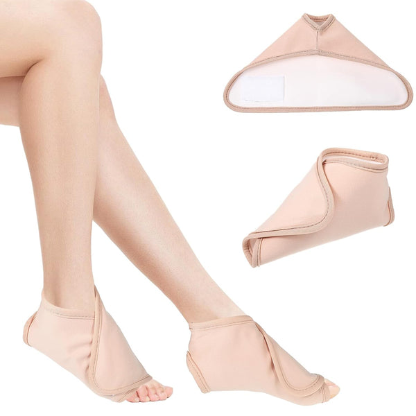 Hpmjz 2Pcs Castor Oil Pack Wrap for Ankle Adjustable Reusable Feet Brace Anti