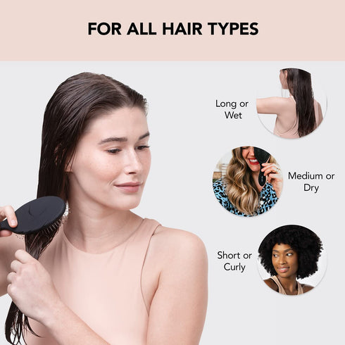 Kitsch Detangler Hair Brush for Wet and Dry Hair, Flexible Bristles for Curly or Straight Hair, for Adults & Kids