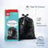 Rayverion 30 20 Count Gallon Large Flap Tie Trash Bags, Heavy Duty Draw Tie Garbage Bags, Leak Resistant Multipurpose