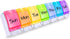 PERFORMORE Portable Weekly 7-Day Pill Organizer - Travel Medicine Box, BPA Free with Easy Push Button Design