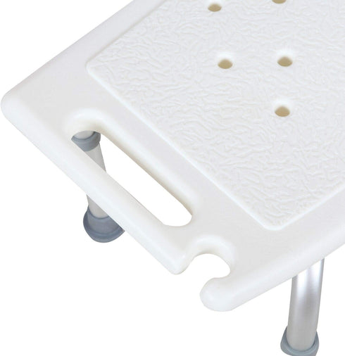 P'Lek Shop 6 Adjustable Medical Bath Tub Shower Chair Bench Stool Seat Without Back New White Height