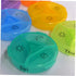 Holibanna Rainbow Color Compartment Weekly Pill Organizer Portable Medicine Dispenser with Round Mini Compartments PP