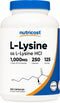 Nutricost L-Lysine 1000mg, 250 Capsules, Gluten Free, Non-GMO