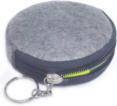 INVODA Portable Pill Box Storage Bag Soft Felt Zipper Pouch to Protect