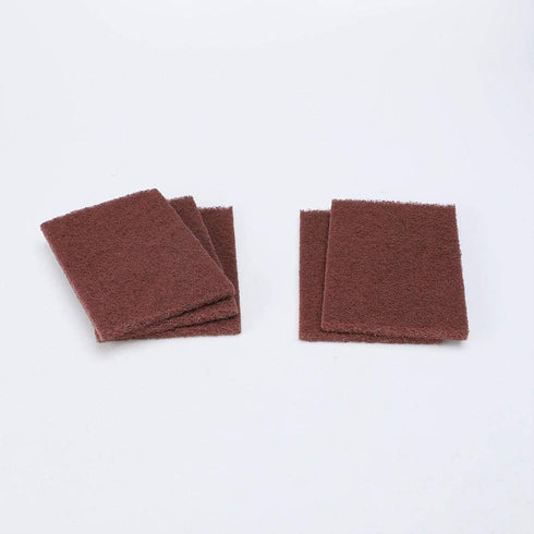 uxcell 20pcs Non-Scratch Scouring Pad Sponge Scrub Pads, 6"x4" for Kitchen Scouring, Brown