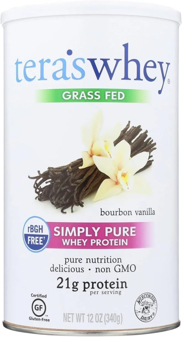 Teraswhey Simply Pure Whey Protein - Bourbon Vanilla, 12 oz, Package may vary