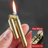 Vintage Trench Lighter - Cool Copper Windproof Brass Lighter for Men, Dad, Husband (Fuel Not Included), Gold