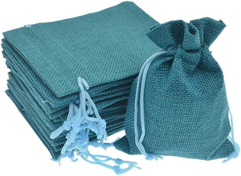 Burlap Bags with Drawstring, 2.7x3.5 Inch Jute Sacks for Jewelry Candy Pouch, Christmas Wedding Party Favor Gift Bags