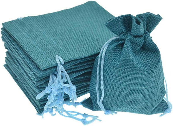Burlap Bags with Drawstring, 2.7x3.5 Inch Jute Sacks for Jewelry Candy Pouch, Christmas Wedding Party Favor Gift Bags
