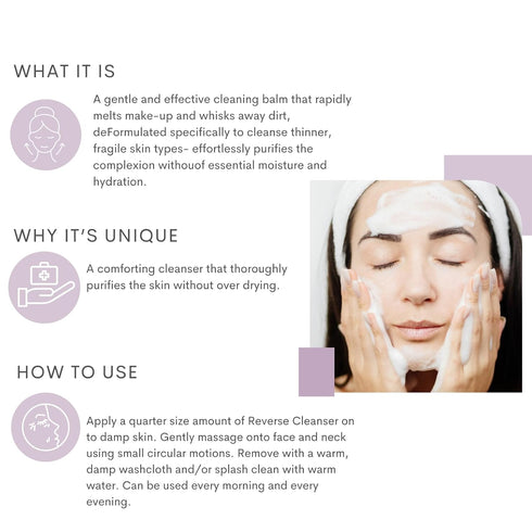Serious Skincare Reverse Lift Supportive Cleansing Balm – Facial Cleanser for Mature, Thinning, Fragile Skin - Carrot