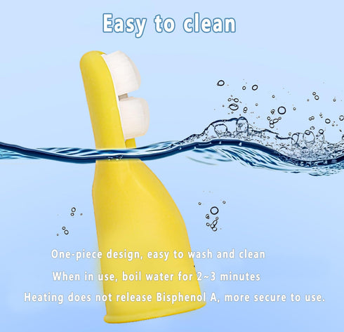Finger Toothbrush for Toddlers 1-3, Soft Silicone Infant Oral Cleaner with Travel Case, 2 Pcs