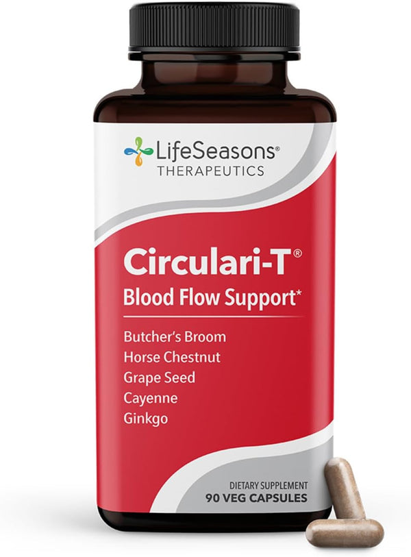 LifeSeasons Circulari-T - Blood Circulation Supplement for Artery, Capillary & Vein Health - 90 Capsules