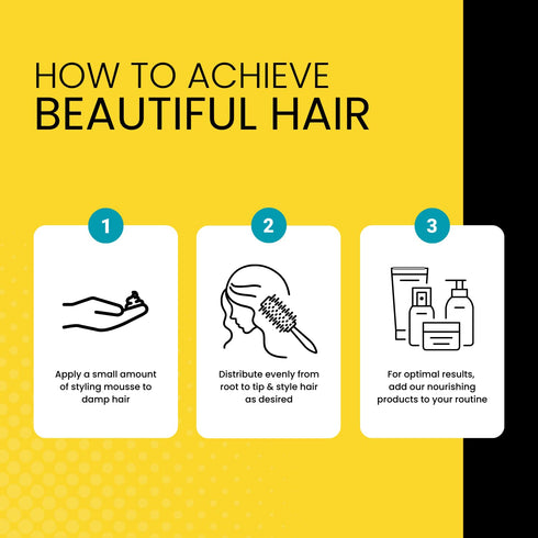 The Hair Diagram - Ashley Marie Styling Mousse with Frizz Control - Volumizing & Moisturizing - 7oz