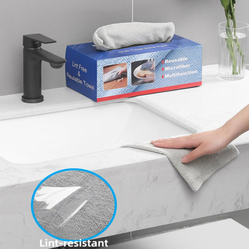 Kelvora 20Pcs Microfiber Cleaning Cloths, Ultra Absorbent, Lint Free, Streak Free, Non-Abrasive, Reusable Washable Rags