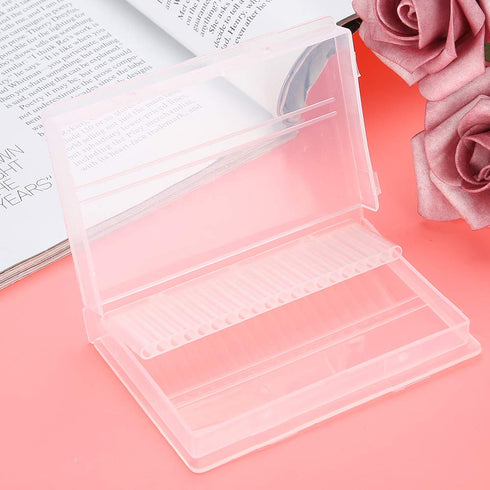 Nail Drill Bit Case Holder, 20 Slots Organizer Displayer Stand for Manicure Tool, Nail File Bit Case