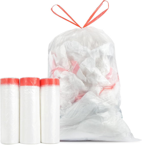 Heavy Duty 15 Gallon Drawstring Trash Bags, 108 Count Ultra Thick Plastic Garbage Bags