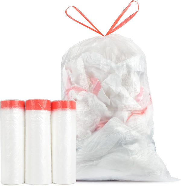 Heavy Duty 15 Gallon Drawstring Trash Bags, 108 Count Ultra Thick Plastic Garbage Bags