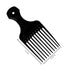 Plastic Hair Pick Comb, Wide Tooth Afro Lift Picks, Pack of 4 Combs for Styling and Detangling