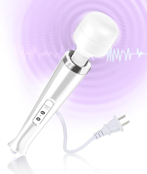 VZVJTR Wired Wand Massager for Women, 10-Speed Electric Handheld Deep Tissue Massager, Powerful