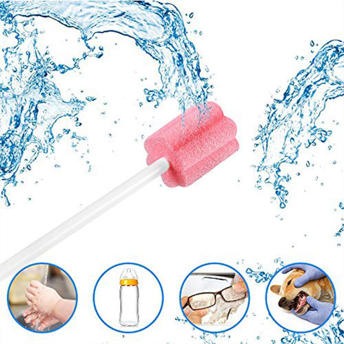 100PCS Disposable Mouth Swabs Sponge - Unflavored & Sterile Oral Swabs for Mouth Cleaning