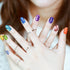 JERCLITY 20 Sheets Candy Color Marbling Nail Polish Strips with Nail File for DIY Nail Art Manicure Kit