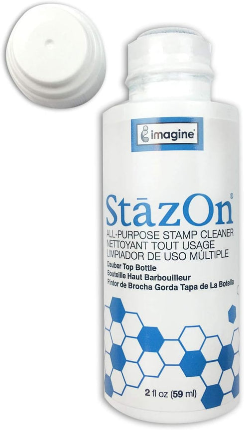 Tsukineko StazOn All-Purpose Stamp Cleaner, Lightly Lemon Scented, 2 Fluid Ounce Bottle
