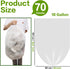 18 Gallon Large Garbage Trash Bags, Clear Yard Waste Bags, 70 Counts by Pekky
