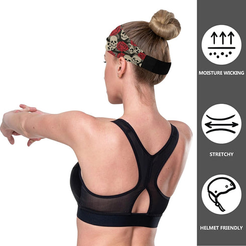 Sports Headbands for Women, Breathable Elastic Hair Bands, Quick Dry Head Bands