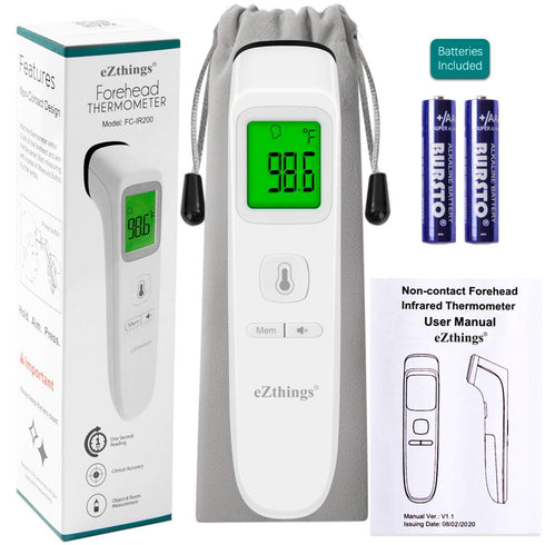 Medical Forehead Thermometer, Non-Touch Infrared with Fever Alarm